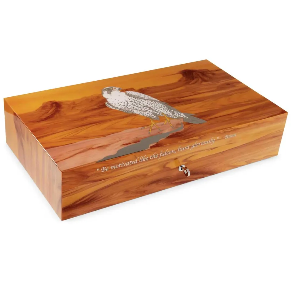 elie-bleu-falcon-humidor-110-zigarren-intarsien image 1
