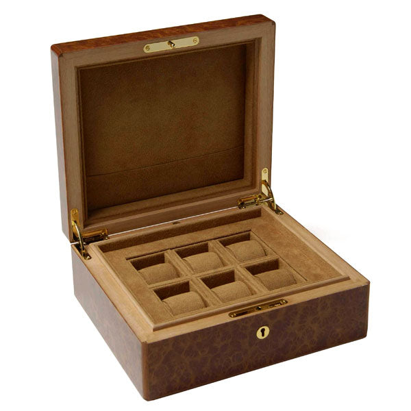 elie-bleu-classic-wood-uhrenbox-6-uhren-macassar image 1