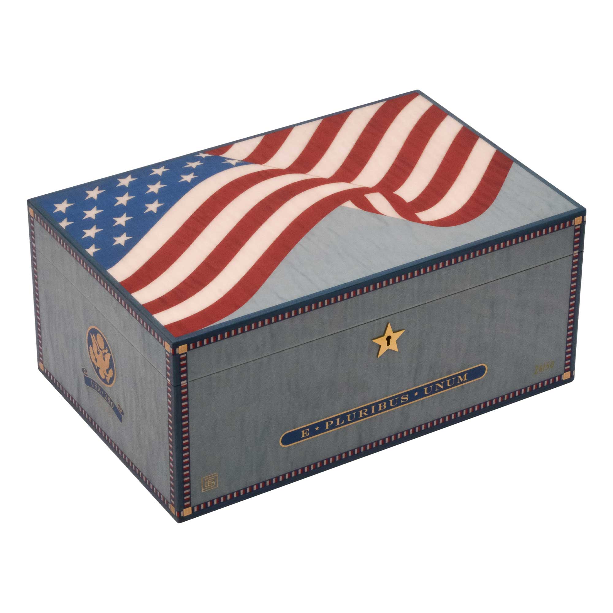 elie-bleu-american-flag-humidor-marketerie-125-zigarren image 4