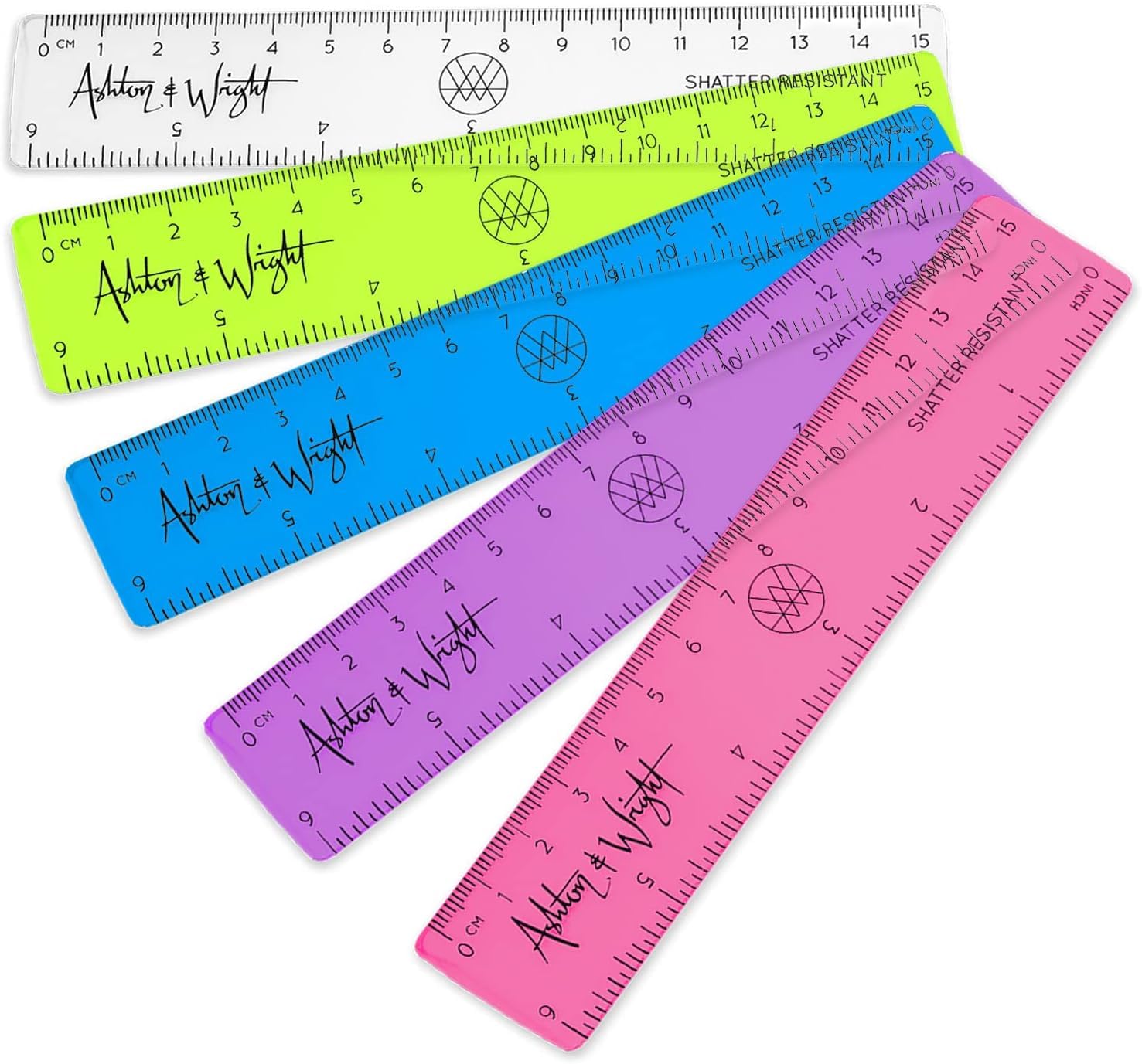 ashton-and-wright-lineal-15-cm-transparent-5er-set-bruchsicher image 1