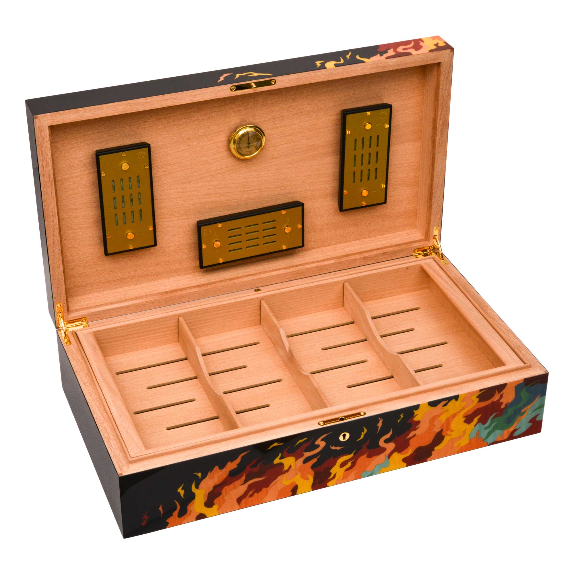 elie-bleu-fire-horse-humidor-250-zigarren-sykomore image 2