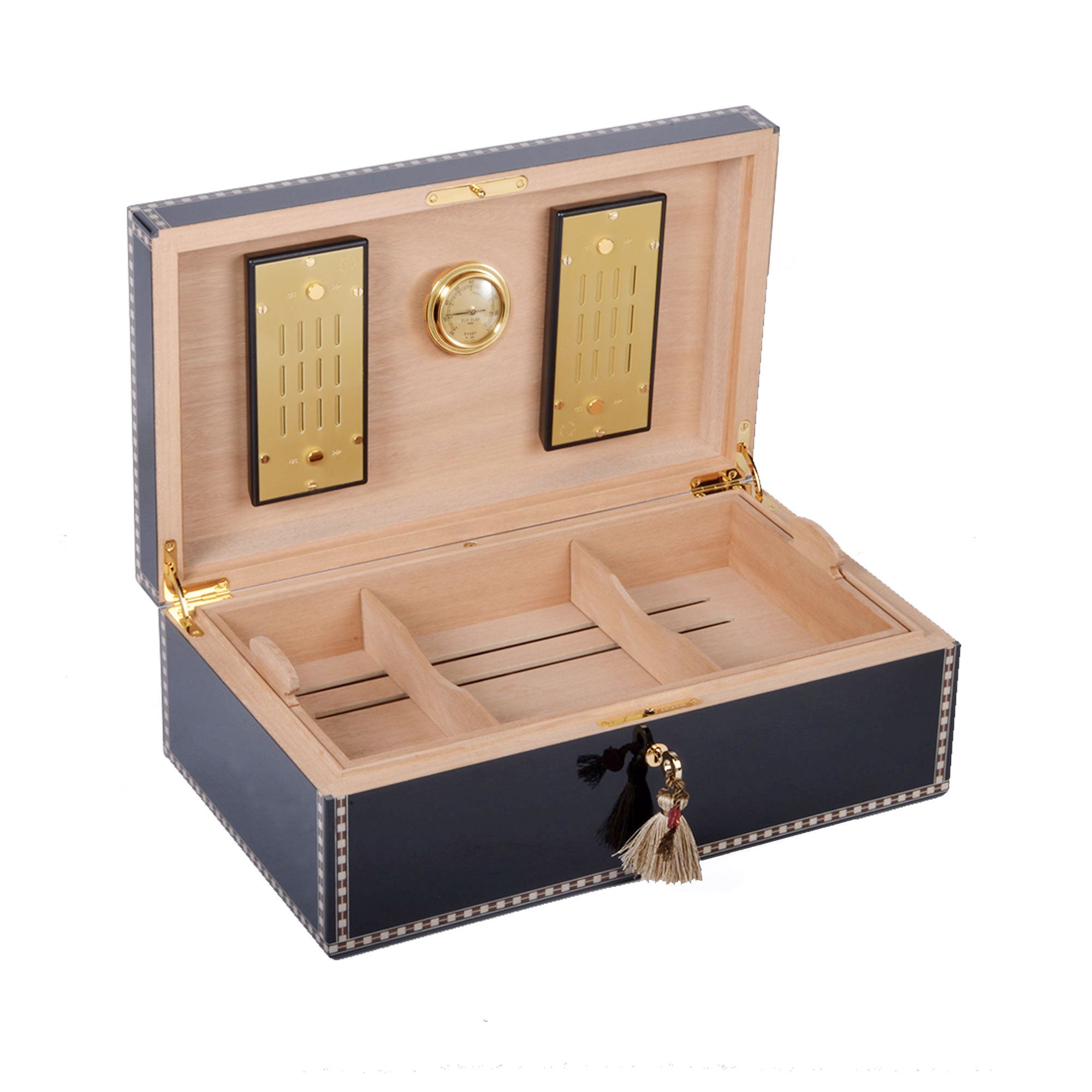 elie-bleu-medal-humidor-120-zigarren-schwarz-intarsien image 3