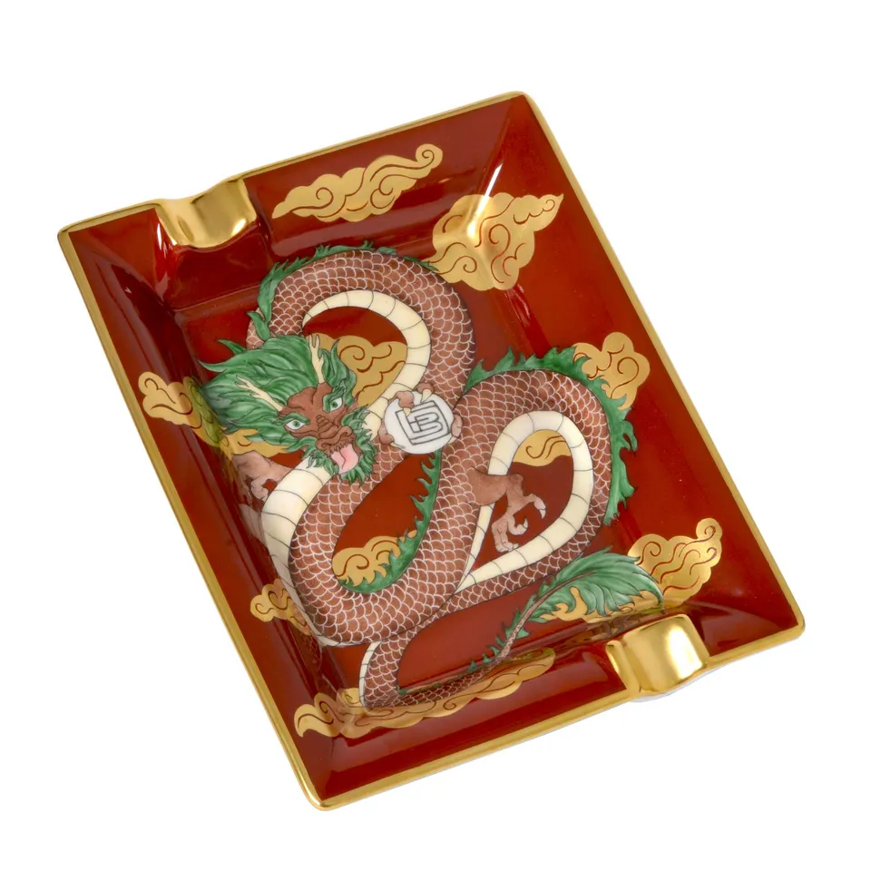 elie-bleu-dragon-aschenbecher-porzellan-handbemalt image 1