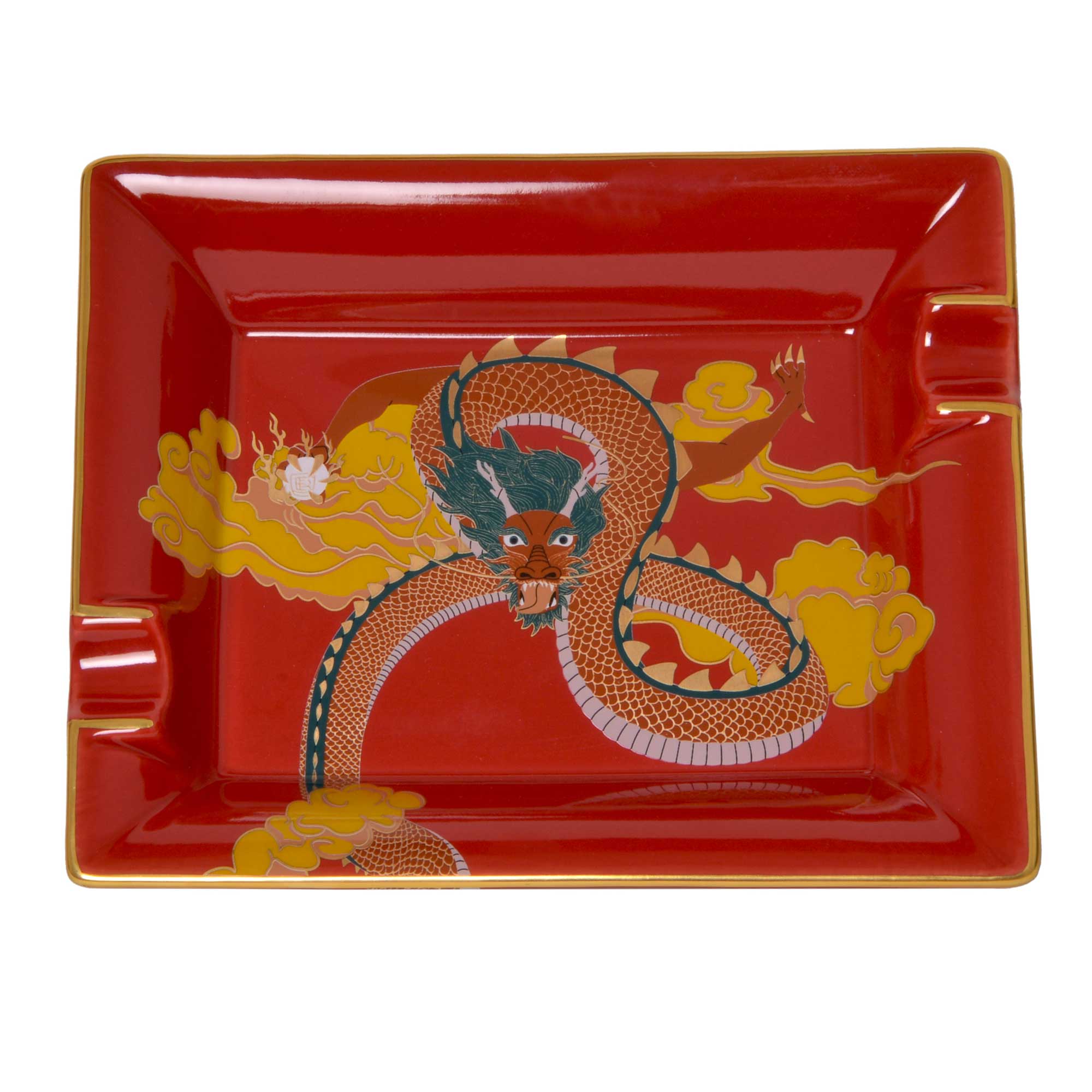 elie-bleu-dragon-aschenbecher-porzellan-zigarren image 3