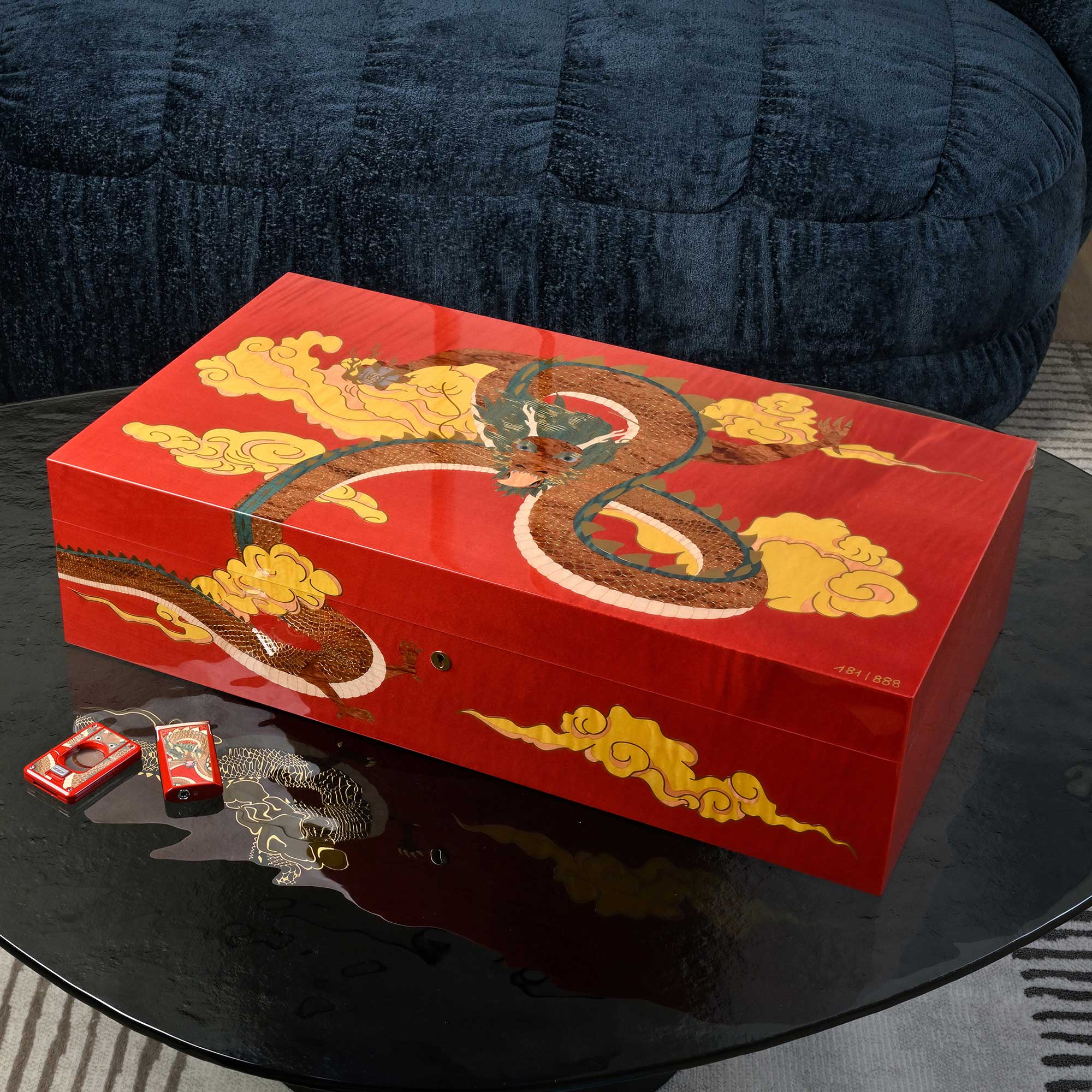 elie-bleu-dragon-humidor-f-r-250-zigarren-sycomore image 2