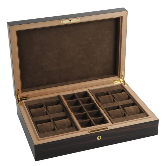 elie-bleu-classic-uhrenbox-8-uhren-schmuck-macassar image 1