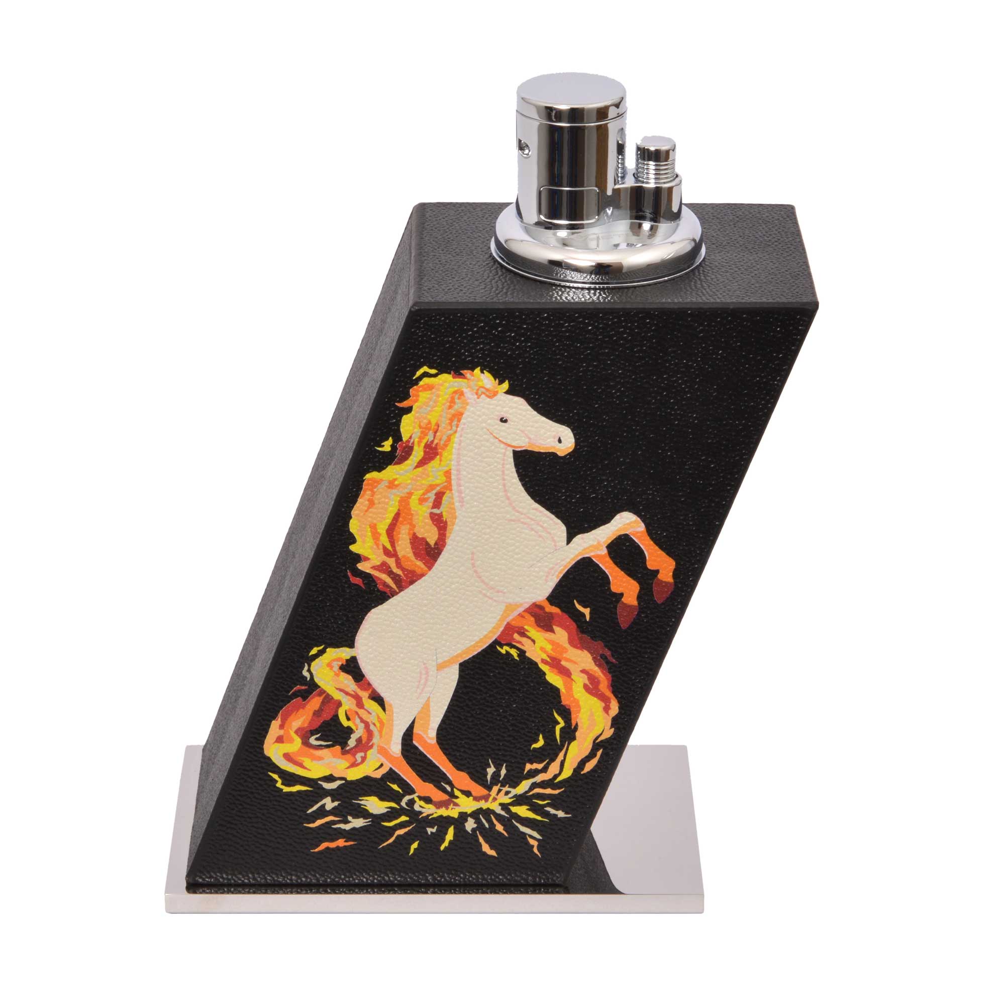 elie-bleu-fire-horse-tischfeuerzeug-leder-big image 2