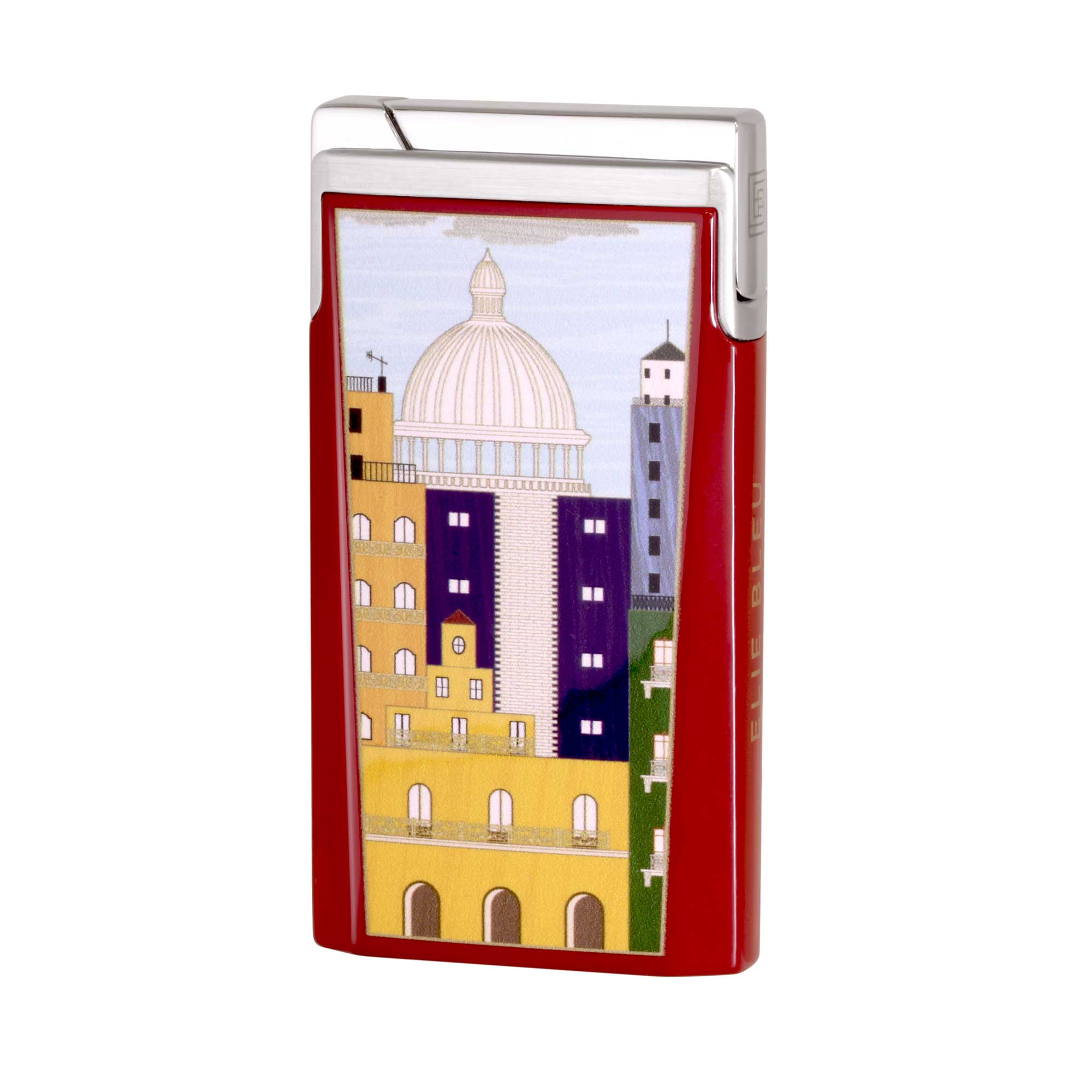 elie-bleu-j15-taschenfeuerzeug-casa-cubana-rot-lack image 1