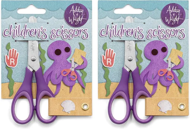ashton-and-wright-kinderschere-12-cm-violett-2er-pack-softgriff image 1