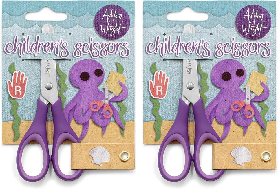 ashton-and-wright-kinderschere-12-cm-violett-2er-pack-softgriff image 1