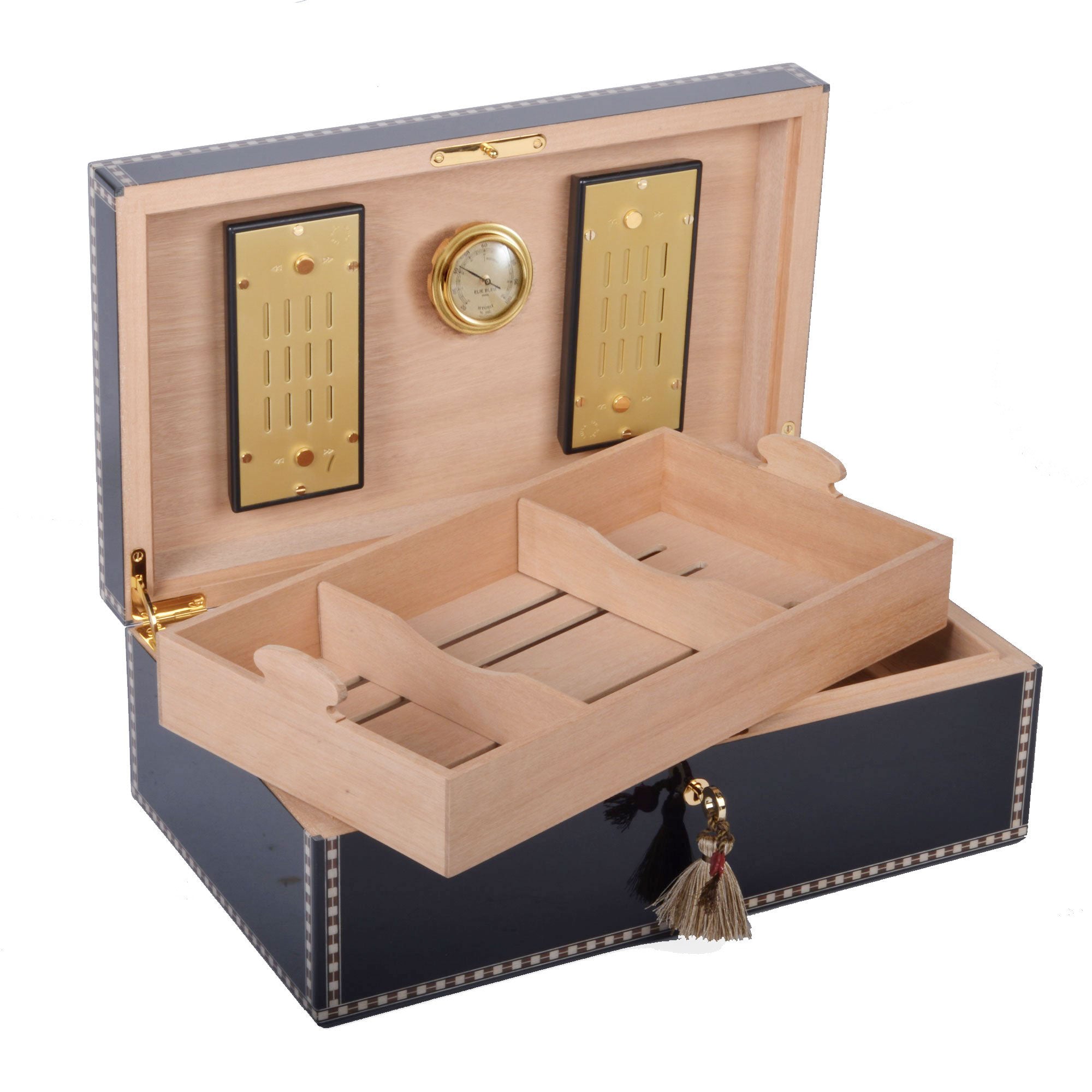 elie-bleu-medal-humidor-120-zigarren-schwarz-intarsien image 4