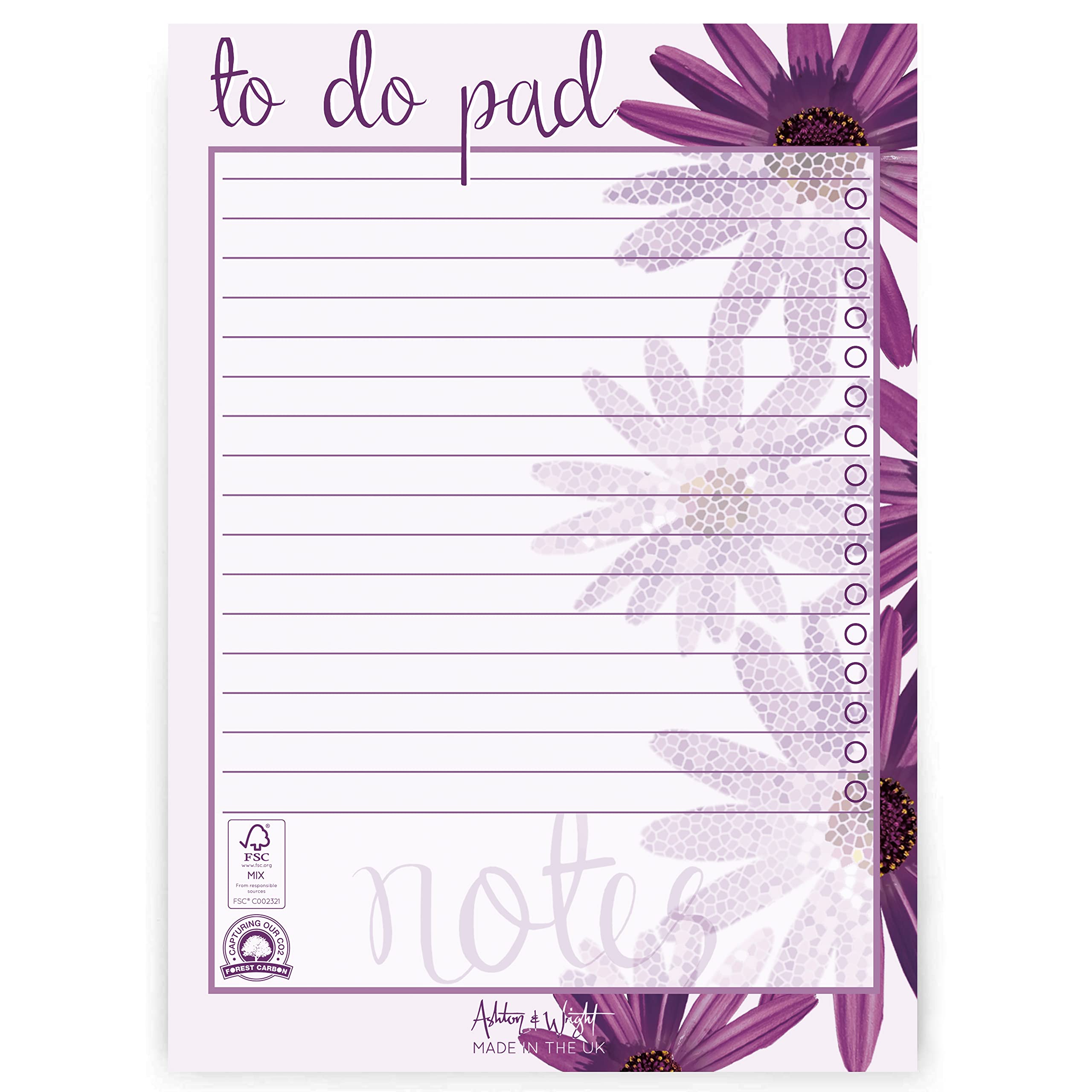 ashton-and-wright-daily-to-do-pad-a5-cape-daisy-60-blatt image 1