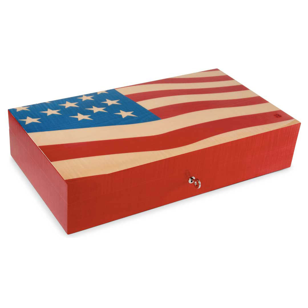 elie-bleu-stars-stripes-humidor-110-zigarren-flagge image 1