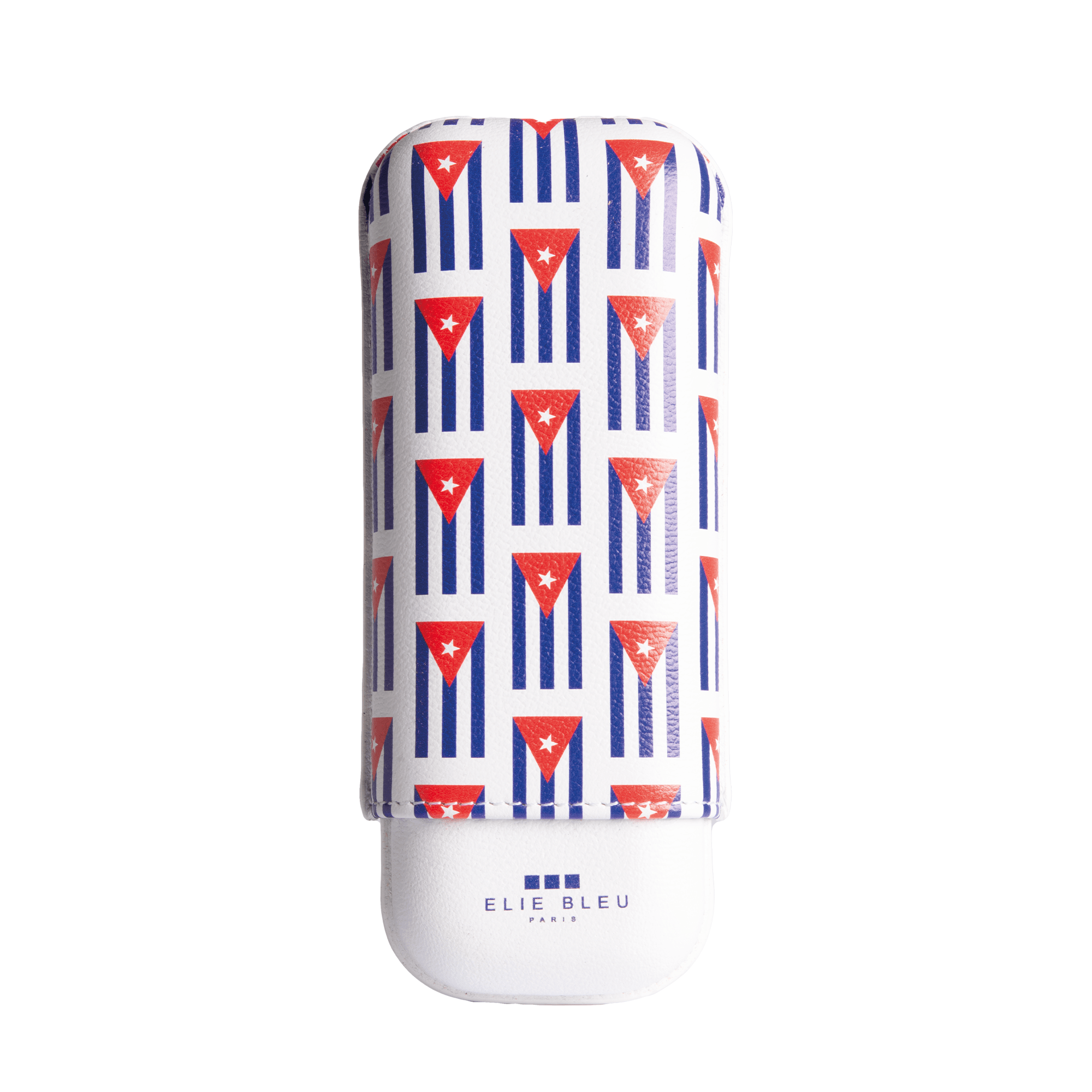 elie-bleu-cuban-flags-zigarrenetui-2-zigarren-leder image 1
