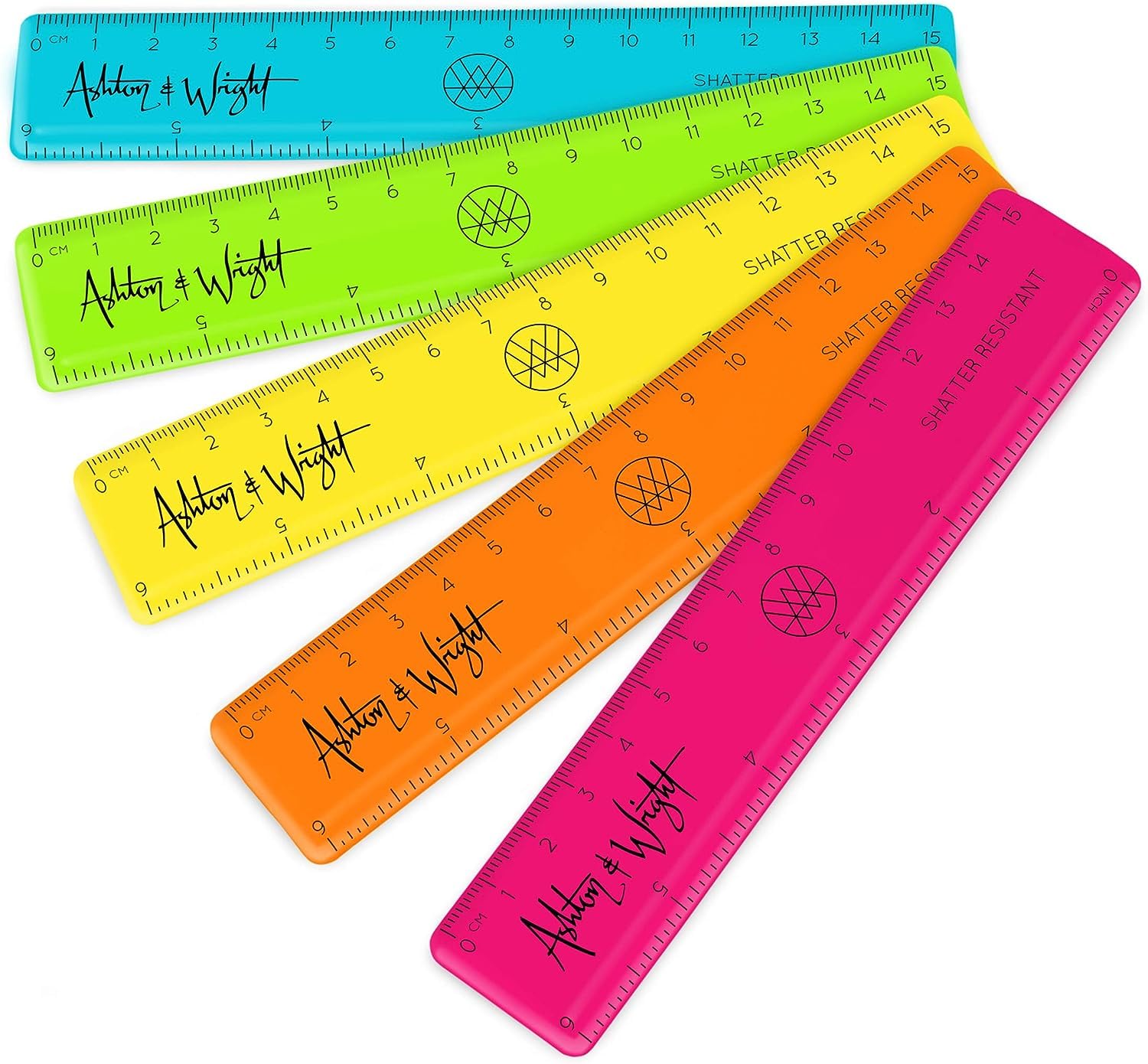 ashton-rulers-lineal-15cm-neon-5er-pack-bruchfest image 1