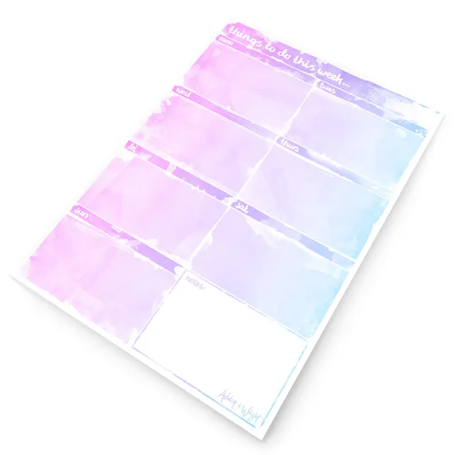 ashton-and-wright-wochenplaner-a4-schreibunterlage-60-blatt-aquarell image 1