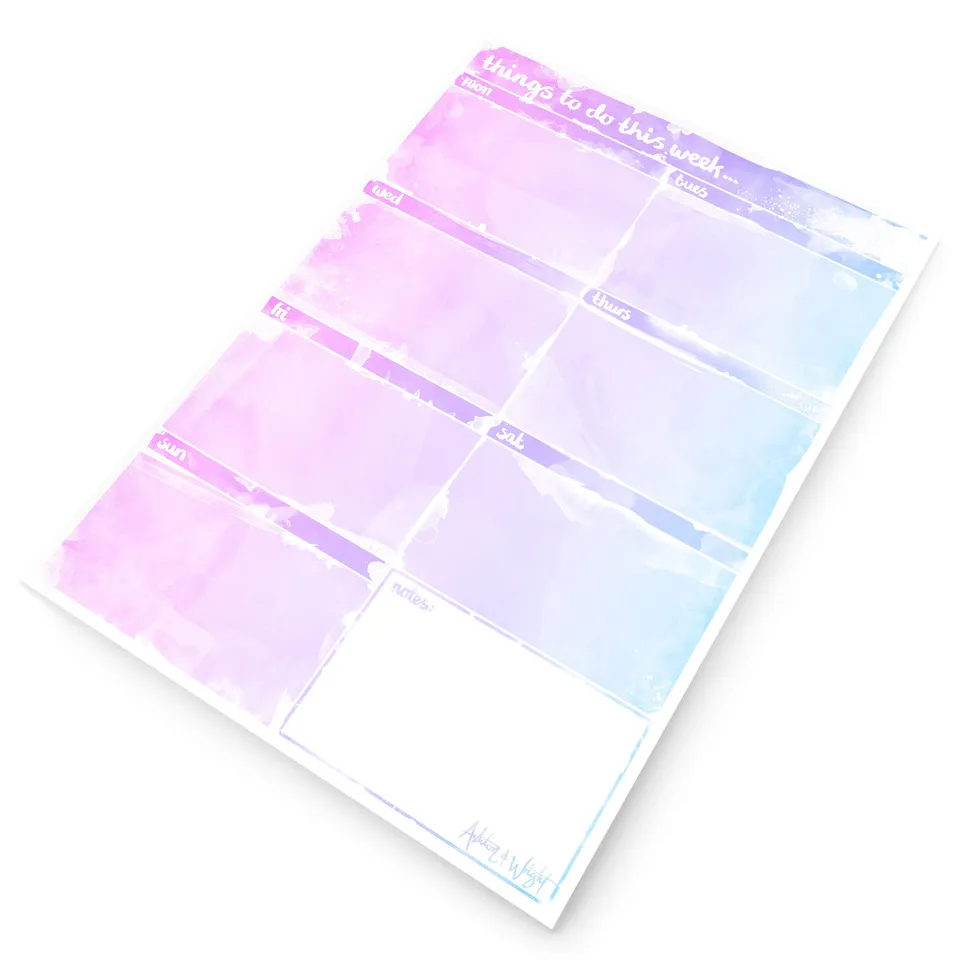 ashton-and-wright-wochenplaner-a4-schreibunterlage-60-blatt-aquarell image 1