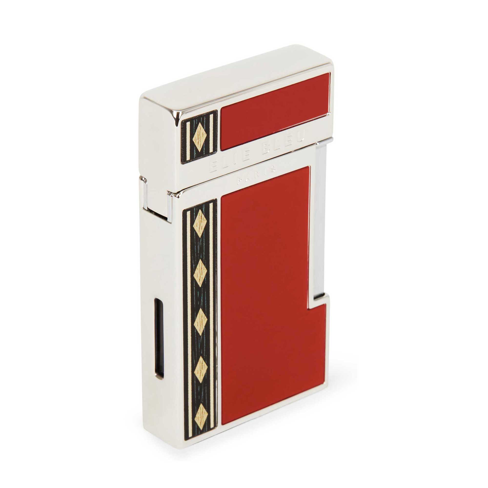 elie-bleu-diamond-alba-taschenfeuerzeug-rot-ebj1453-holz image 3