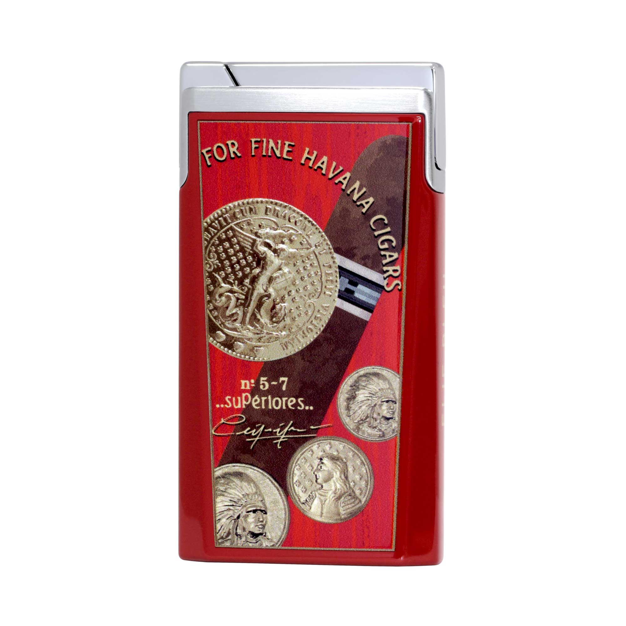 elie-bleu-j15-medaille-taschenfeuerzeug-rot-lack-ebj15 image 5
