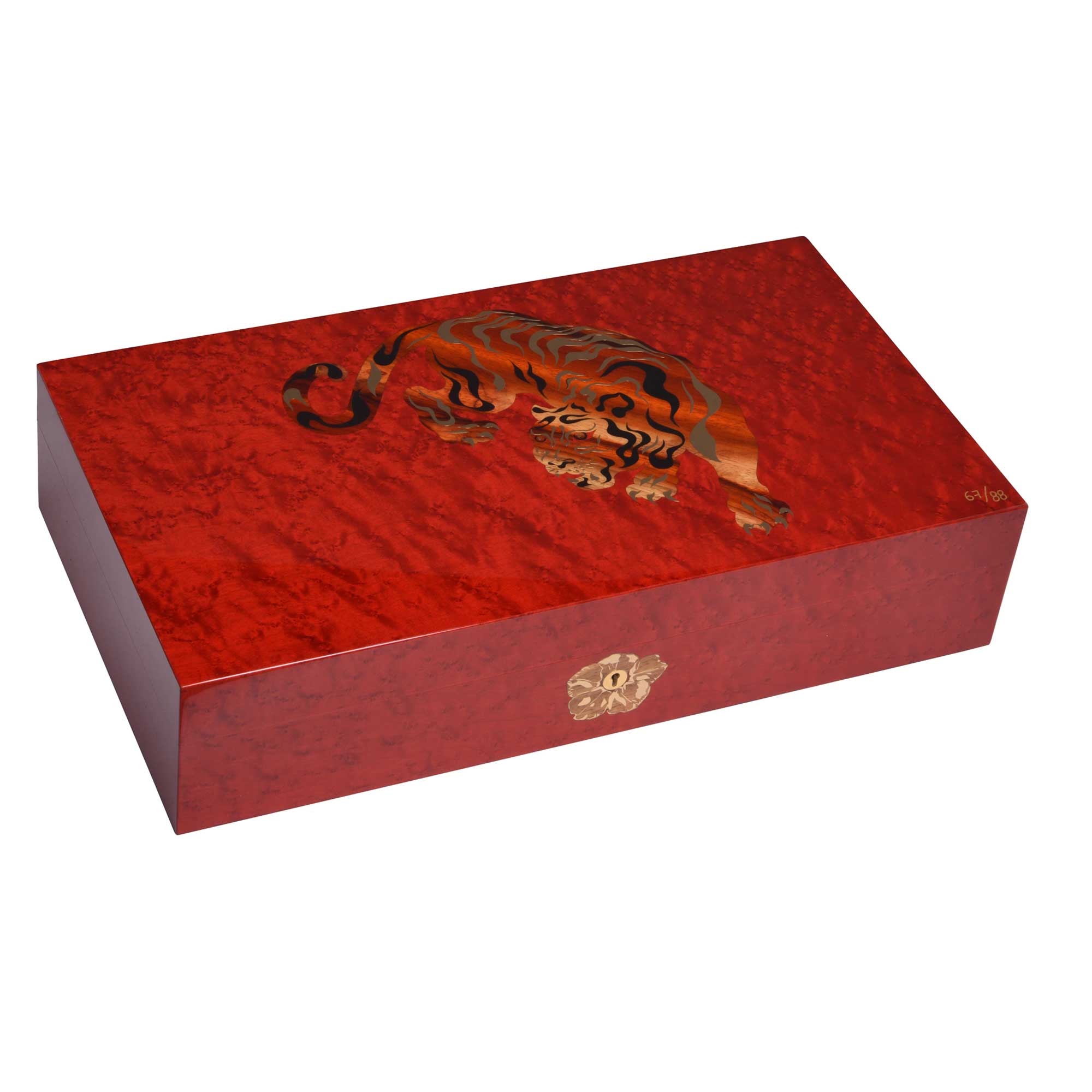 elie-bleu-tiger-humidor-f-r-110-zigarren-rot-ahorn image 1
